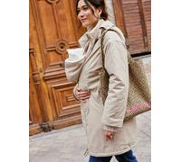 Progressive Parka with Detachable Gloves for Maternity & Babywearing, ENVIE DE FRAISE beige