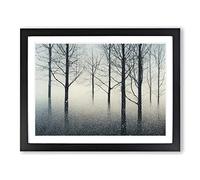 Progressive Winter Forest Framed Print | A4 Black Framed Wall Art | Ready to Hang | Modern Landscape Picture | Living Room Bedroom Lounge Office