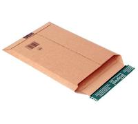 progressPACK Premium PP W01.04 Shipping Envelopes - Corrugated Cardboard - DIN A4+ - 235 x 337 x 35 mm - Pack of 25 - Brown