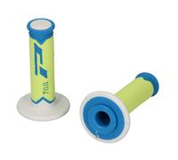 Progrip 788 Cross Triple Density Grips Handlebar Grips Blue/White/Neon Yellow