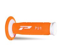 Progrip 791 Double Density Grips Handlebar Grips White/Neon Orange