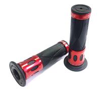 Progrip grip rubbers 728.02 black/red/ALU