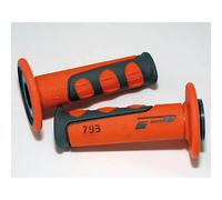 PROGRIP Handlebar grips 793, Cross, grey/orange, for 7/8 inch handlebars, closed, grey-orange