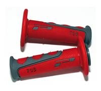 PROGRIP Handlebar grips 793, Cross, grey/red, for 7/8 inch handlebars, closed, black-red