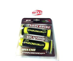 Progrip Superbike 732 Flour-Yellow-Black Dual Compound Grips 125mm