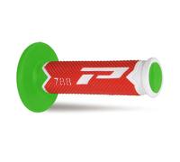 Progrip 788 Cross Triple Density Grips Handlebar Grips White/Green/Red