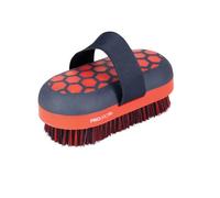 ProGroom Hex Body Brush by Hy Equestrian - Navy/Red - 18 x 9cm