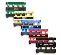 Prohands Gripmaster Hand Exerciser, Finger Exerciser (Hand Grip Strengthener), Spring-Loaded, Finger-Piston System, Isolate and Exercise Each Finger, (Set of 5) (Green, Yellow, Blue, Red, Black)