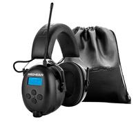 PROHEAR Bluetooth Ear Defenders Work with DAB+ FM AM Radio Headphones Black | 033A Bluetooth 5.3 adults ear protection for chainsaw, lawn mowing, with microphone USB-C rechargeable. 31dB noise cancelling