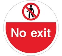 Prohibition Floor Graphics - No Exit - 200 mm - Anti-slip - Heavy Duty - Self-adhesive