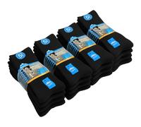 Prohike 20 PAIRS Men’s Sports Socks | Cotton Rich Multipack Bundle | Breathable Terry Cushioned Running, Gym & Everyday Socks | Ribbed Support | Black/White/Assorted | UK 6-11 (EU 39-46) (Black)