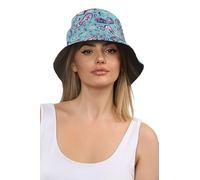 Prohike Ladies Reversible Paisley Bucket Hat - Lightweight 2-in-1 Summer Hat | Foldable Festival & Holiday Hat | Pink, Blue, Beige, Khaki | One Size (UK, Alpha, One Size, Blue)