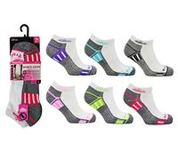 ProHike Ladies Trainer Socks 6 Pairs - Cushioned Sole, Breathable Low-Cut Sports Socks for Walking, Gym & Everyday - Size UK 4-8 (EUR 37-42) - Assorted Colours