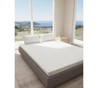 ProHome Bamboo Memory Foam Mattress Topper Extra Soft Antibacterial Hypo Allergenic Bamboo Cooling Topper With Stress-Free Sleep Support Removable Zip Cover Memory Mattress Topper (4cm, Double)