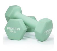 PROIRON Anti-Slip Hex Neoprene Dumbbell Pair 2kg