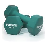 PROIRON Anti-Slip Hex Neoprene Dumbbell Pair 4kg