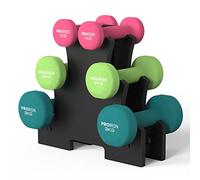 PROIRON Anti-Slip Neoprene Dumbbell Pair 1/1.5/2/3/4/5/6/7/8/10/12/20kg | Solid Cast Iron Core, Soft-Touch Coating, Beginner Weights Set, Ideal for Home Gym Strength Training, for Women Men