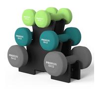 PROIRON Anti-Slip Neoprene Dumbbell Pair 1/1.5/2/3/4/5/6/7/8/10/12/20kg | Solid Cast Iron Core, Soft-Touch Coating, Beginner Weights Set, Ideal for Home Gym Strength Training, for Women Men