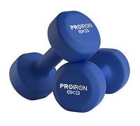 PROIRON Anti-Slip Neoprene Dumbbell Pair 1/1.5/2/3/4/5/6/7/8/10/12/20kg | Solid Cast Iron Core, Soft-Touch Coating, Beginner Weights Set, Ideal for Home Gym Strength Training, for Women Men