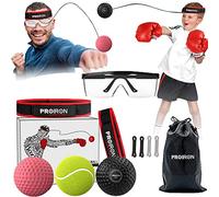 PROIRON Boxing Headband with Safety Glasses, 3 Ball Reflex, 2 Headbands for Adults/Kids, Box Ball for Punch Speed, Hand Eye Coordination Training Equipment Boxing MMA, Gifts for Teenage Boys