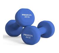 PROIRON Dumbbell Set, Neoprene Hand Weights for Women 1kg-10kg, 4 kg * 2, Blue-2 x 4KG
