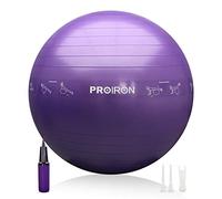 PROIRON Extra Thick Exercise Ball With Postures Shown, 55cm 65cm 75cm, Anti-Burst Gym Swiss Ball With Pump for Yoga, Pilates, Fitness