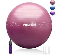 PROIRON Extra Thick Exercise Ball with Postures Shown, Yoga Ball 55cm 65cm 75cm, Anti-Burst Gym Ball, Swiss Ball with Pump for Yoga, Pilates, Fitness