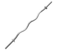 PROIRON EZ Bar, EZ Curl Bar 1 inch, Curling Bar 4ft, 1200mm Weight Lifting Bar with Spinlock Collars, Solid weights Bar for Weightlifting Bicep Muscle Workout Body Building