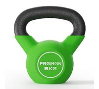 PROIRON kettlebell 6kg, Cast Iron Neoprene Coated 6kg Weights Lifting Strength Training Home Gym Exercise