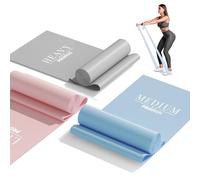 PROIRON Latex Resistance Bands Set, 1.5M Long Exercise Bands with 3 Different Resistance Levels, for Women/Men Pilates, Stretching, Strength Training, Yoga, Gym, Fitness, Light Medium Heavy