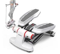 PROIRON Mini Stepper with Extra Large Non-Slip Pedal, Step Exercise Machine with Resistance Bands, Up-Down Stepper with LCD Monitor, Space Saving, Legs Arms and Full Body Training Exerciser for Home