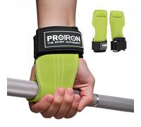 PROIRON Premium Leather Wrist Straps for Gym Weight Lifting, Anti-Slip Convex Grip Straps for Hand & Wrist Protection, Weightlifting Gifts, Deadlifts, Powerlifting, Heavy Shrug, Pull Ups, Men Women