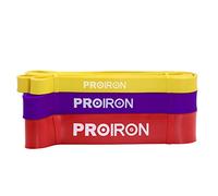PROIRON Resistance Bands - Assisted Pull up Bands - Exercise Bands for Crossfit Powerlifting Strength Training - Mobility Bands for Men and Women - 2080mm Long Yellow/Purple/Red Set (18-54kg)