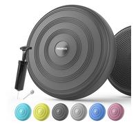 PROIRON Wobble Cushion Inflatable Air Stability Balance Board with Pump, Non-slip, Sitting Posture Trainer Wiggle Seat for Home and Office Chair Sensory Kids, Core Strength Trainer, Physio, Black