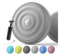 PROIRON Wobble Cushion Inflatable Air Stability Balance Board with Pump, Non-slip, Sitting Posture Trainer Wiggle Seat for Home and Office Chair Sensory Kids, Core Strength Trainer, Physio, Black