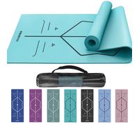 PROIRON Yoga Exercise Mat with Alignment Carry Bag Large NonSlip Comfortab