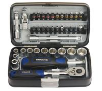 PROJAHN 1/4" Mini Socket Wrench Set & Bit Box Combination 394072