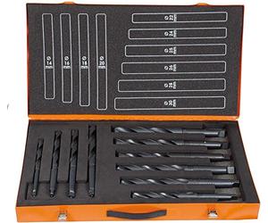 PROJAHN 60720 DIN 345 drill bit set in sheet steel kit Ø 14-16-18-20-22-24-25-26-28-30 mm 10 pieces