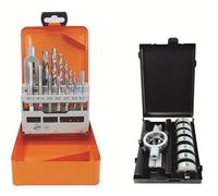 Projahn 99989 Combination Thread Sets (15-Piece Cutting Tap Set + 8-Piece Die Set in Metal Cases)