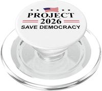 Project 2026 Save Democracy No Kings Protest Fight Oligarchy PopSockets PopGrip for MagSafe