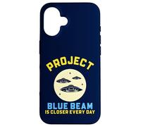 Project Blue Beam Retro UFO Sci-Fi Funny Design Case for iPhone 16