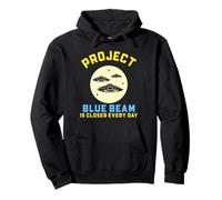 Project Blue Beam Retro UFO Sci-Fi Funny Design Pullover Hoodie