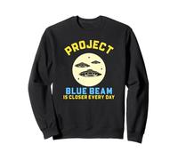 Project Blue Beam Retro UFO Sci-Fi Funny Design Sweatshirt