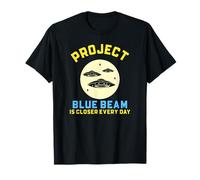 Project Blue Beam Retro UFO Sci-Fi Funny Design T-Shirt