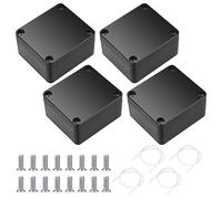 Project Box, 4 Pcs Electrical Junction Box, IP65 Waterproof Electrical Project Case, ABS Plastic Dustproof Outdoor Electrical Boxes, Electronic Junction Box Power Enclosure, 2.5x2.3x1.4 inch (A)