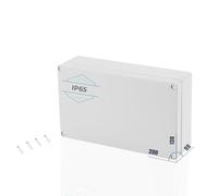 Project Box IP65 Waterproof Dustproof Electronics Box DIY ABS Junction Box Plastic Project Enclosure Universal Project Connecting Case for Indoor Outdoor 200mm x 120mm x 56mm White