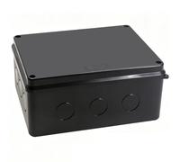 Project Box IP65 Waterproof Dustproof Junction Boxes ABS Plastic DIY Electronic Case, Indoor & Outdoor Electrical Box Power Cord Enclosure Black 255x200x120mm