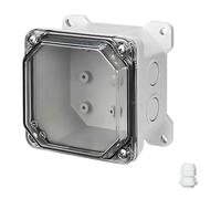Project Box PC Alloy Material, Outdoor Electrical Box Waterproof, with Non-drop Screws, Mounting Holes Outdoor and Indoor Usage Project Box(16x16x9.2cm/6.3x6.3x3.6in)