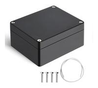 Project Box Therlan IP65 Waterproof Electronics Box DIY ABS Junction Box Plastic Project Enclosure Universal Project Connecting Case For Indoor Outdoor (Black, 115 * 90 * 55mm)