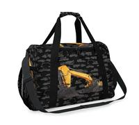 Project Car Excavator Travel Duffel Bag for Girls Boys Women Men Weekend Overnight Bag Shoulder Tote Luggage Handbag for Travel Sports Gym